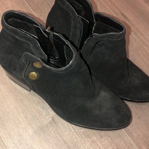 Black suede Sam Edelman booties